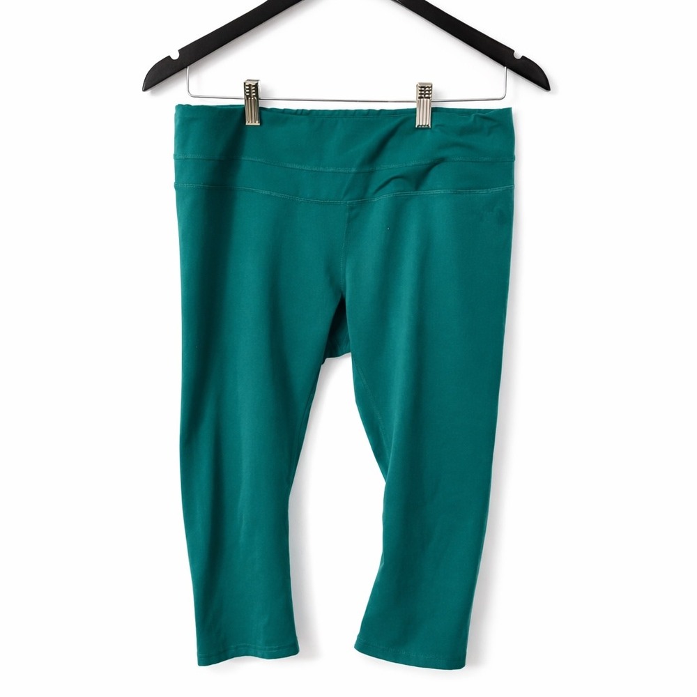 The North Face Hatha Capri Leggings Women's Size L Conifer Teal Gorpcore EUC - Picture 3 of 6